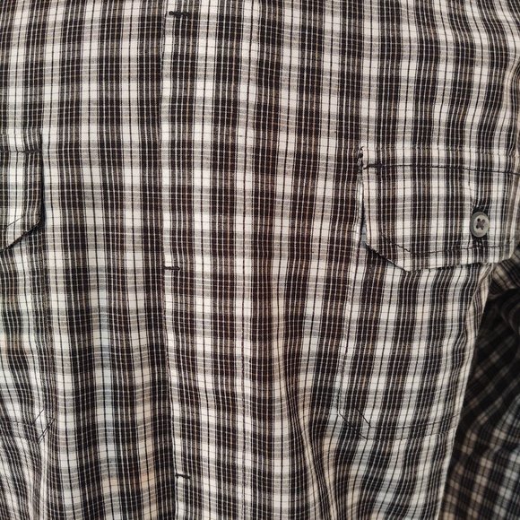 SPRING + MERCER MEN LONG SLEEVE HIDDEN FRONT BUTTONS CASUAL DRESS SHIRT -  XXL - Picture 7 of 7